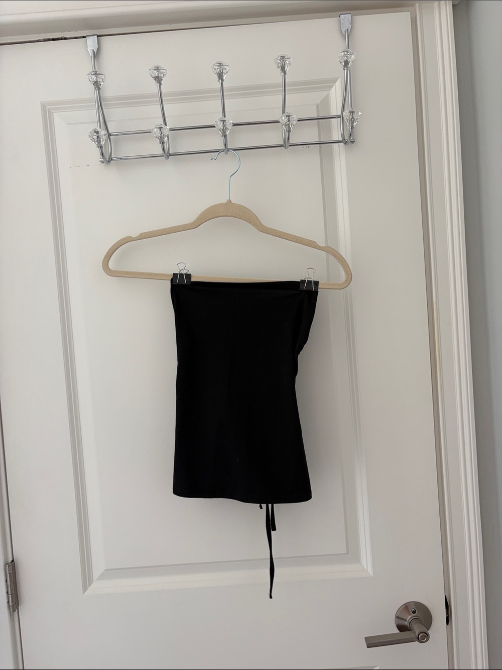 Black Strapless Backless Tube Top